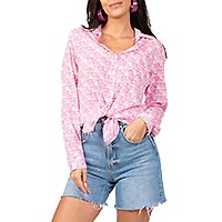 CHEMISIER LOTUS ROSE POUDRE - Terre Rouge
