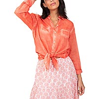 CHEMISIER ORANGE SUNSET - Terre Rouge
