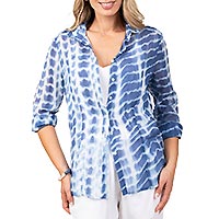 CHEMISIER TIE NAVY - Terre Rouge