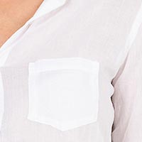 CHEMISIER WASHED BLANC MEXICO - Terre Rouge