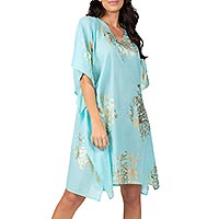 KAFTAN CORAIL BLEU CARAIBES - Terre Rouge