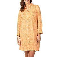 ROBE CHEM RAYURES ORANGE  - Terre Rouge