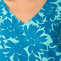 ROBE DR FLOWERS ACQUA - Terre Rouge