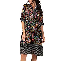 ROBE FLEURS MULTICO - Terre Rouge