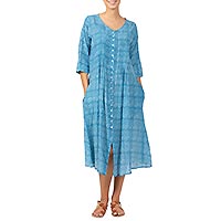 ROBE LO COQUILLAGES BLEU MARIN - Terre Rouge