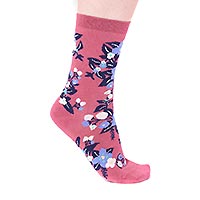 ARYA SOCKS FLORAL PINK - Thought