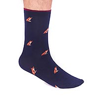 JAMAL ANIMAL SOCKS NAVY - Thought