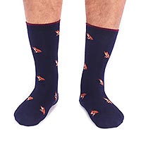 JAMAL ANIMAL SOCKS NAVY - Thought