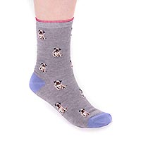 KENNA DOG SOCKS GREY - Thought