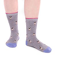 KENNA DOG SOCKS GREY - Thought