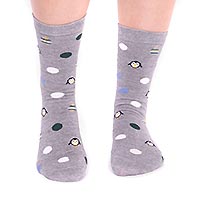 NEVA PENGUIN SOCKS GREY - Thought