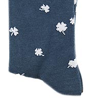 NIAMH CLOVER SOCKS BLUE - Thought