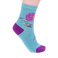 ROSSA FLORAL SOCKS PEACOCK - Thought