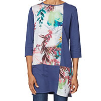 TUNIC FLEURETTE BLEU - Thought