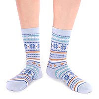WAVERLY PATTERN SOCKS BLUE - Thought