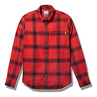 SHIRT FLANNEL CHECK RED - Timberland