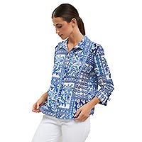 CHEMISE AZULEJOS BLEU - Bariloche