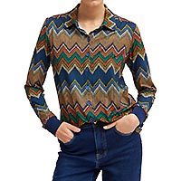 CHEMISE GIGI BLEU MULTI - Tinta Style