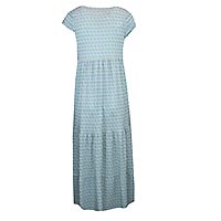 MAXI DRESS VALBEL BLEU ET VERT - Tinta Style