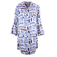 ROBE GRECE BLEU MULTI - Tinta Style