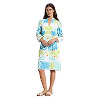 ROBE SANDRA TURQUOISE VERT - Tinta Style