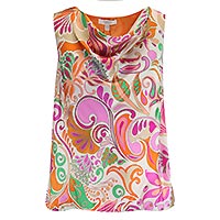 TOP GARDENIA ORANGE MULTI - Tinta Style
