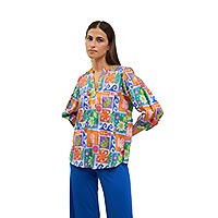 TOP SASKIA FLOWER MULTI - Tinta Style