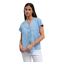 TOP SILVIA DENIM BLUE - Tinta Style