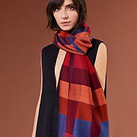 FOULARD JULIA RED WINE RUST - Traits Paris