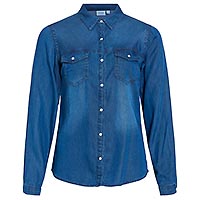 BISTA DENIM SHIRT DARK BLUE - Vila