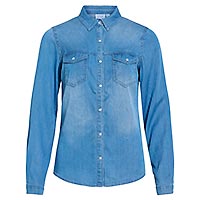 BISTA SHIRT MEDIUM BLUE DENIM - Vila