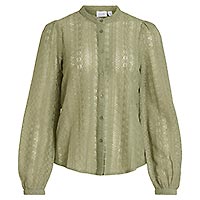 CHIKKA LACE SHIRT OLIVE GREEN - Vila