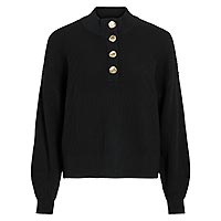 CHING CREW NECK BLACK BEAUTY - Vila