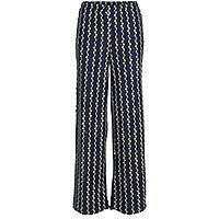 ELLEN HW WIDE PANT NAVY BLAZER - Vila