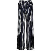 ELLEN HW WIDE PANT NAVY BLAZER - Vila