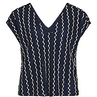 ELLEN V NECK NAVY STRIPES - Vila