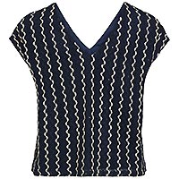 ELLEN V NECK NAVY STRIPES - Vila