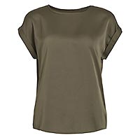 ELLETTE TOP SATIN DUSTY OLIVE - Vila