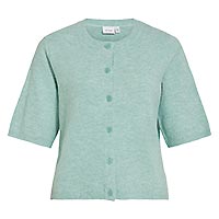 IGA ONECK KNIT CARDIGAN BLUE SURF - Vila
