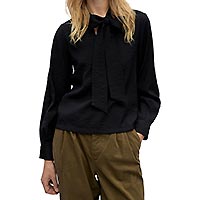 JACIRA BOW SHIRT BLACK - Object