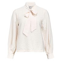 JACIRA BOW SHIRT WHITE SAND - Object