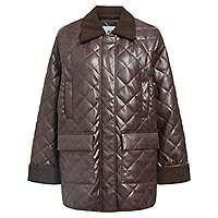 JUNA QUILTED JACKET SEAL BROWN - Object