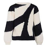 KUNNO KNIT TOP BIRCH BLACK - Vila