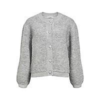 MERLE KNIT BOMBER GREY     - Object