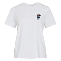 NORA TSHIRT WHITE COFFEE - Vila