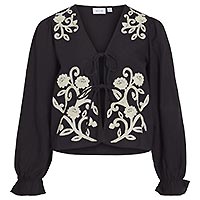 POLENE TOP BLACK BEAUTY - Vila