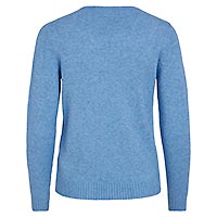 RIL V NECK KNIT TOP LIGHT BLUE - Vila