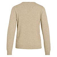 RIL V NECK KNIT TOP MUD - Vila