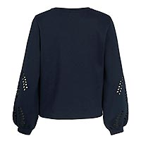 SANDY SWEAT TOP NAVY BLAZER - Vila