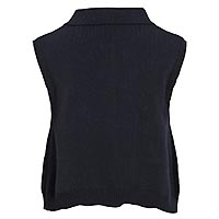 SIBELLA SHIRT COLLAR VEST NAVY BLAZER - Vila